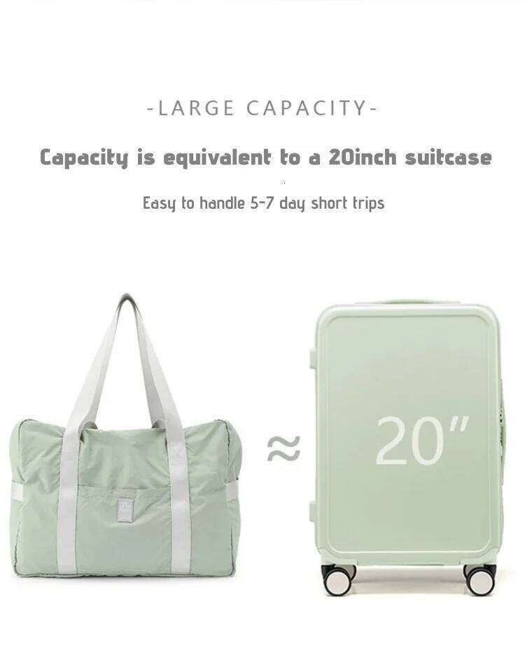 Waterproof Foldable Travel Duffle Large Capacity Carry On Tote Luggage Storage Bag with Multiple Pockets Y260225