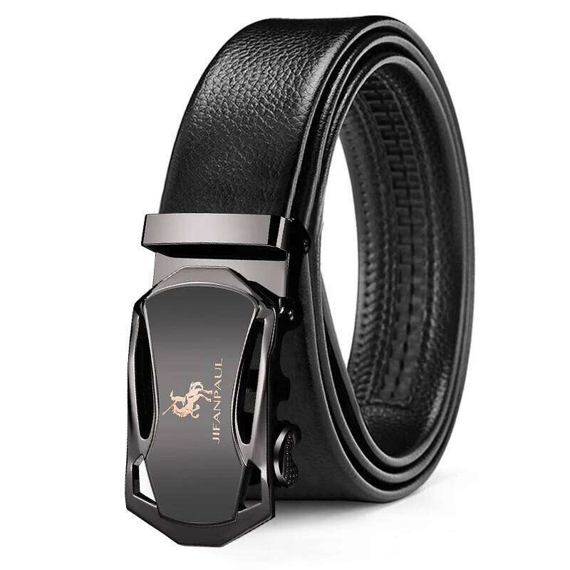 New fashion automatic buckle business jeans high-quality PU men's belt minimalist young people no gift box Y260225