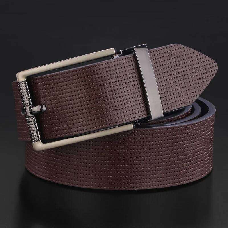 Casual pin buckle designer belts men genuine leather 3.3cm wide luxury famous brand student jeans cintos masculinos white B78 Y260225