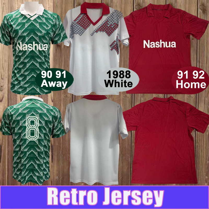 1991 1992 Hannover 96 Mens Retro Soccer Jerseys Home Vintage Football Shirts Short Sleeve Uniforms