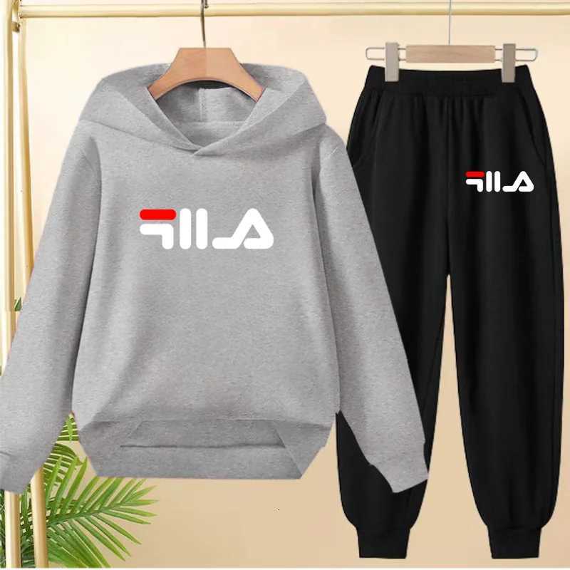 Kids' Pink Hoodie & Pants Tracksuit - Casual Sports Jogging Set for Boys & Girls 3-12 YearsT260225