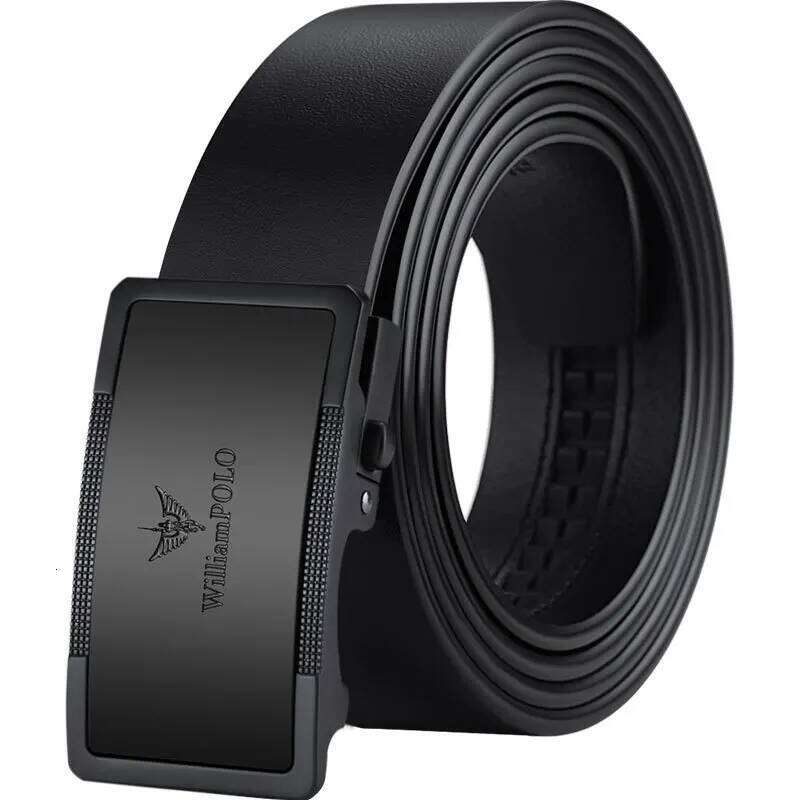 WILLAIAMPOLO New automatic buckle men's belt casual business versatile cowhide waistband men Y260225