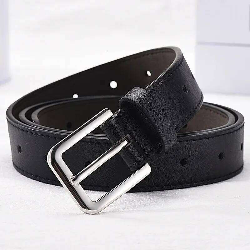 1pc New Women's Fashion Rectangle Buckle High Grade Soft PU Leather Trend Paired with Coat Jeans Lady Belt Y260225