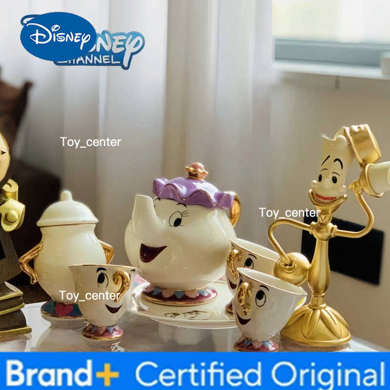 Teapot Cute Cartoon Beauty And The Beast Coffee Pots One Tea Sets Birthday Present Mug Mrs Potts Chip Cup Tea Pots Cup H260225