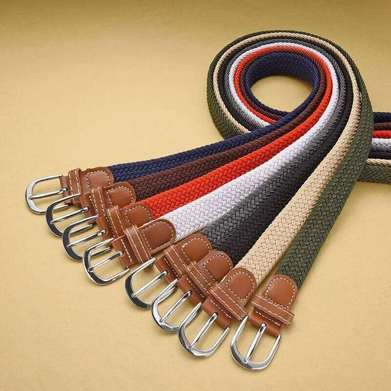 Casual Woven Elastic Outdoor Sports Climbing Work Belt Jeans Suit Pants Men's and Women's Universal Y260225