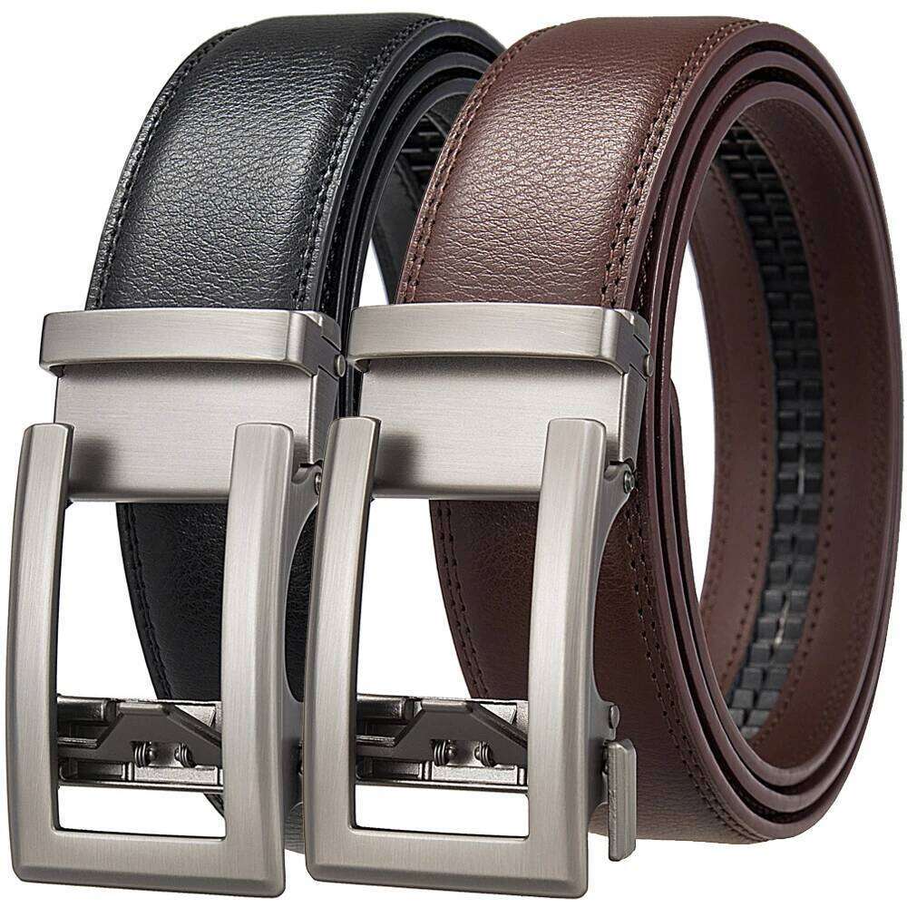 Business for Genuine Leather Automatic Men Belt Luxury Waist Strap Designer Belts Male High Quality Fashion Formal Y260225