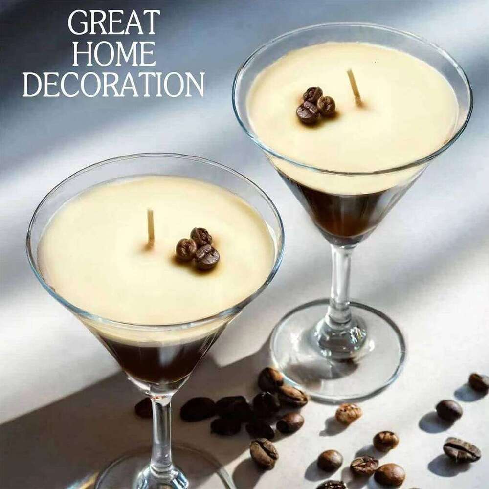 Martini Coffee Scented Candles Romantic Air Fragrance Diffuser Fresh Lasting Soy Wax Candle Home Decoration H260225