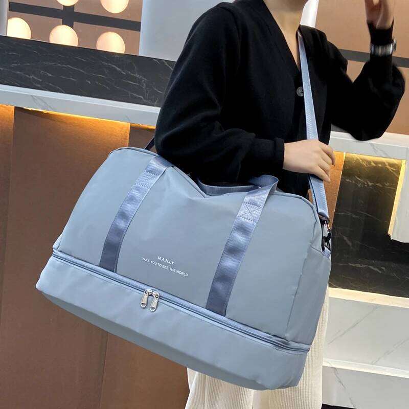 Large Capacity Sports Travel Bag, Independent Shoe Compartment, Fitness Handbag, Single Shoulder Weekend Overnight Bag Y260225