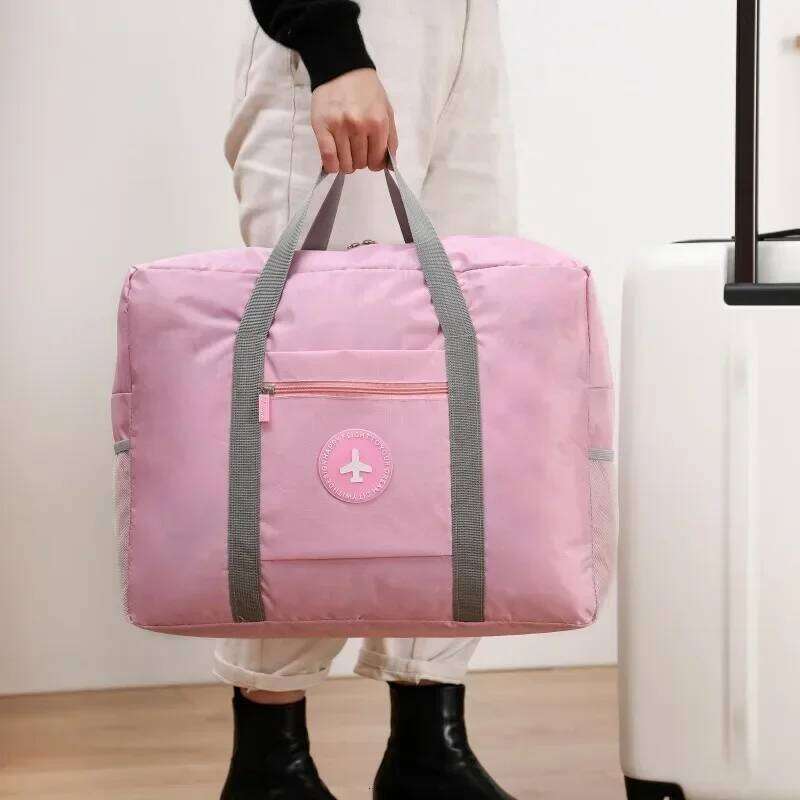 Multi-Function Travel Storage Large Capacity Waterproof Korean Style Suitcase Organizer Portable Carry-On Duffel Bag Y260225