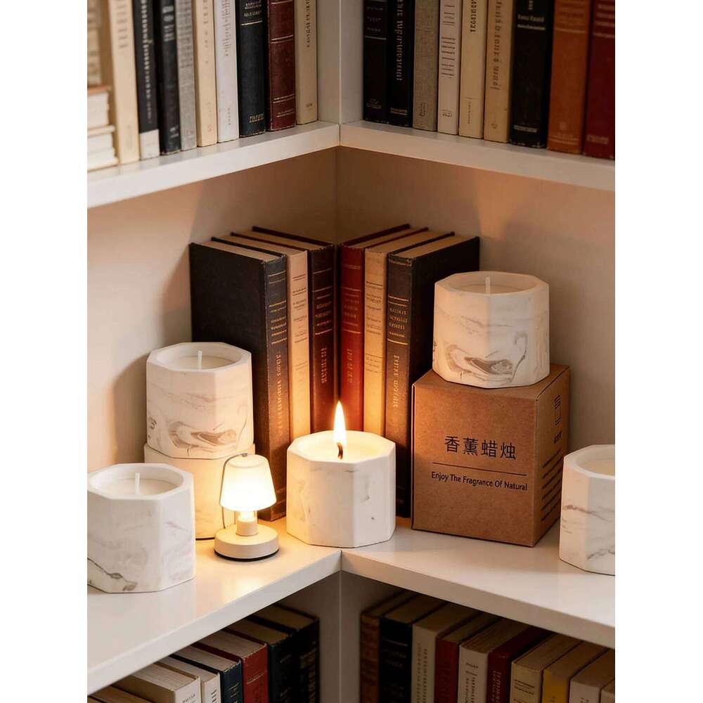 Natural Soy Plant Wax Aromatherapy Smokeless Essential Oil Scented Ink Plaster Candle for Home Decor H260225