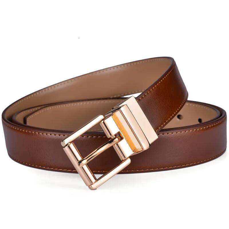 1Pcs Mens Reversible Leather Dress Casual Belts Men 2.8cm Wide One Reverse for 2 Colors Y260225
