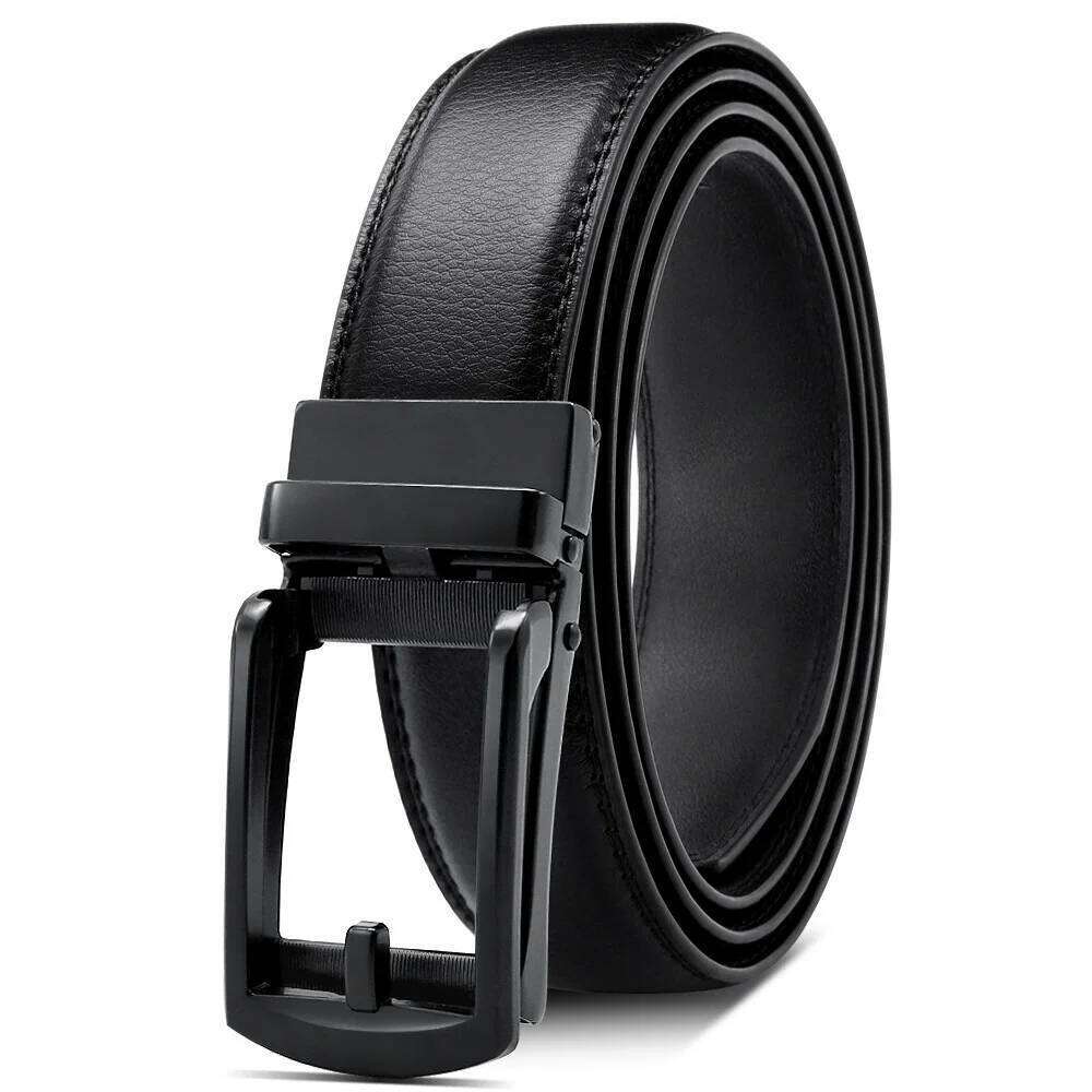 New 3cm Width Black Coffee Mens Formal Leather Belts High Quality Automatic Buckle Belt For Men Designer Luxury Y260225