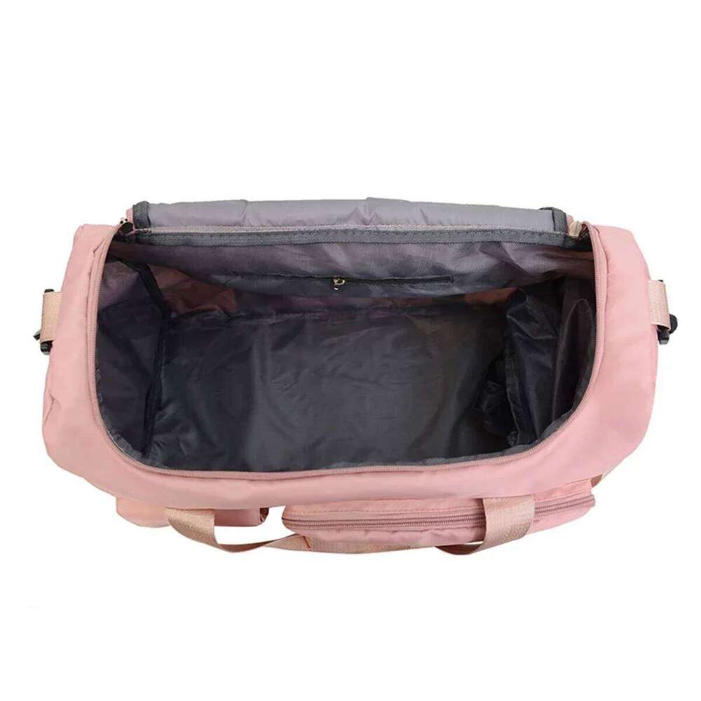 Women's Multi-Functional Travel Bag Water Resistant Oxford Tote with Shoe Compartment Two-Way Zipper for Gym/Outdoor Trips Y260225