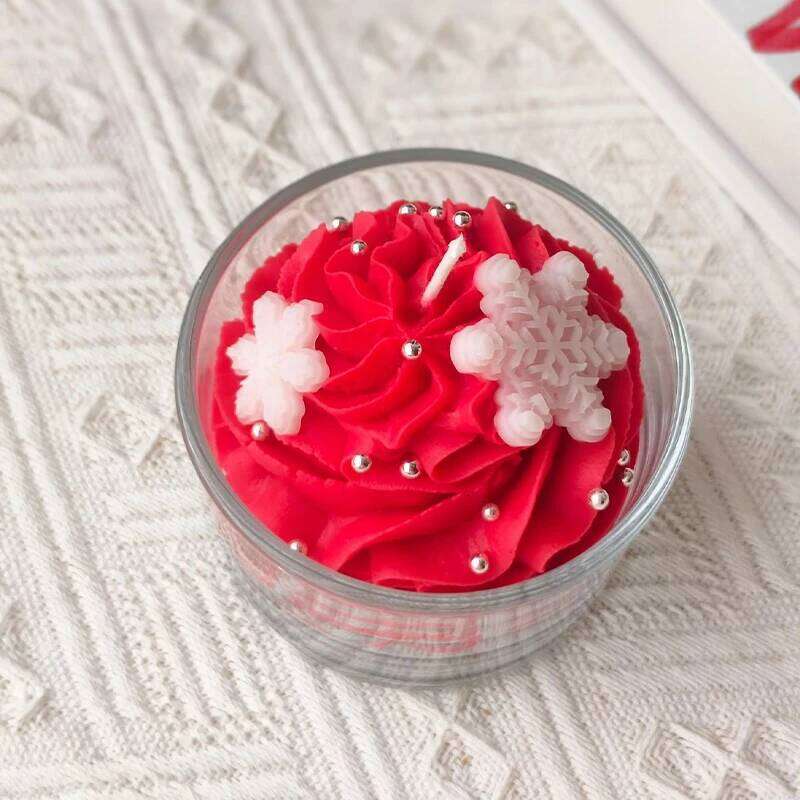 Handmade Christmas Scented Soy Wax Candles Snowflake-Shaped Creative Home Decor Fragrance Gifts H260225
