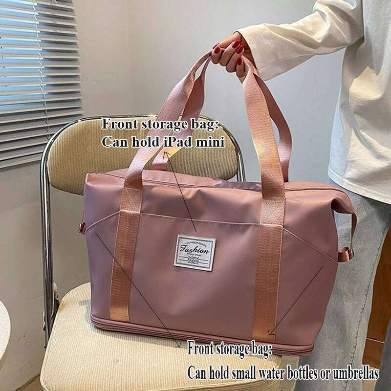 New travel simple sports fitness Korean version large capacity handbag expandable student leisure bag Y260225