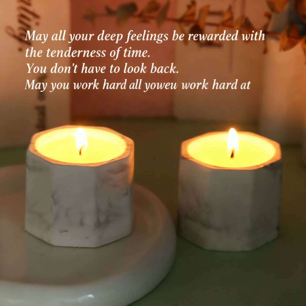 Marble Scented Candle, Smokeless Aromatherapy Candle in Jar, Home Decor Relaxing Gift, Romantic Wedding Birthday Party Favor H260225