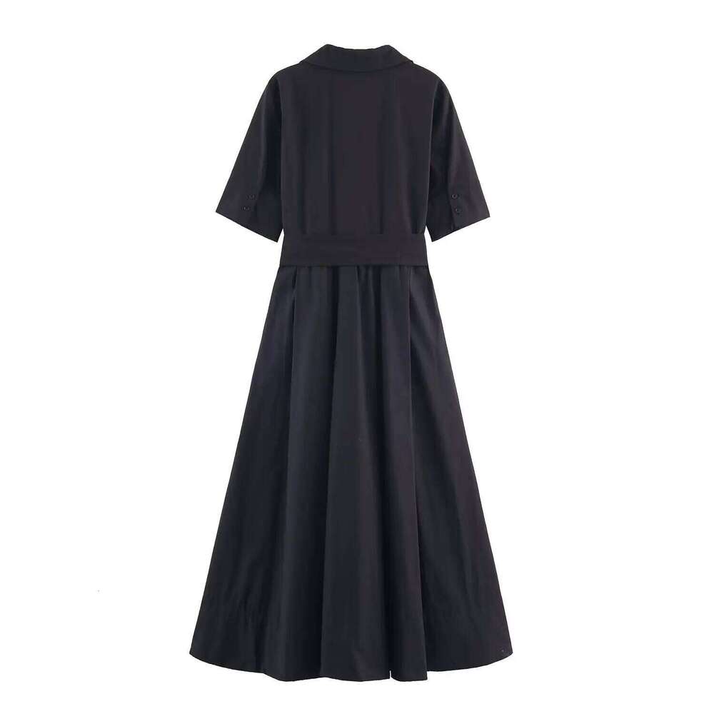 BSAY lady White Poplin big Shirt Dress Belt Women's clothing 2025 Autumn New chic female Long French Elegant Evening mujer XJ260225