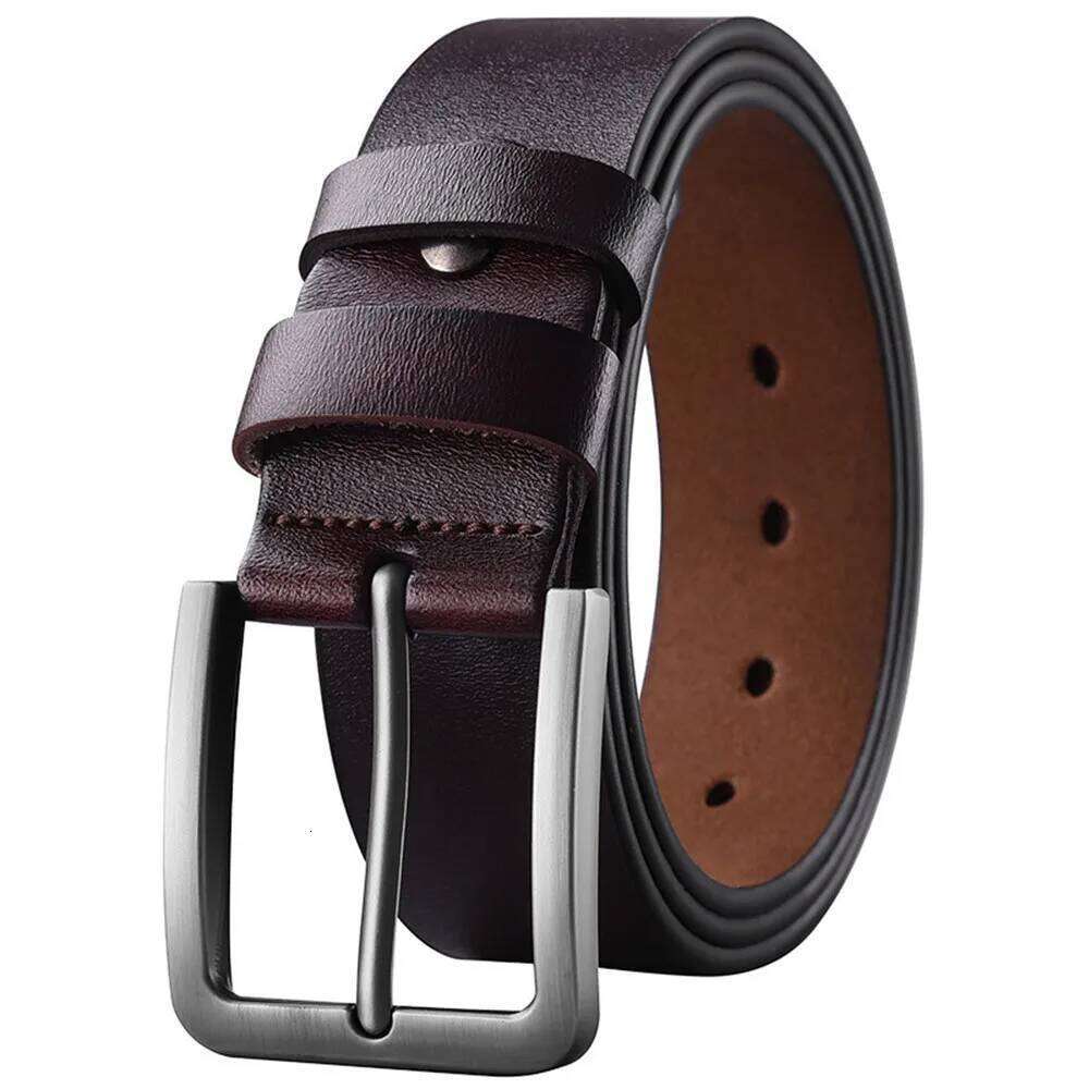 New Business Leisure Men's Alloy Square Pin Buckle Male Famous Brand Luxury Designer Leather Jeans Belts for Men Y260225