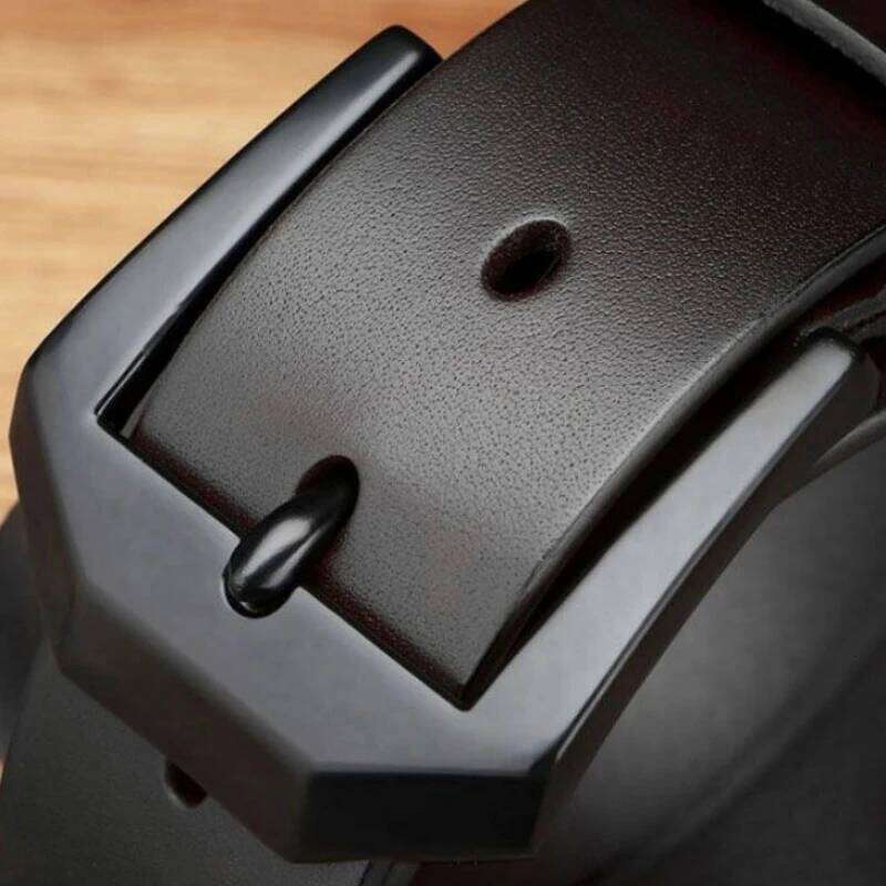 Men Leather Belt Clips Copper Needle Buckle Fashionable Casual Style Business Versatile Simple High-end Feel Y260225
