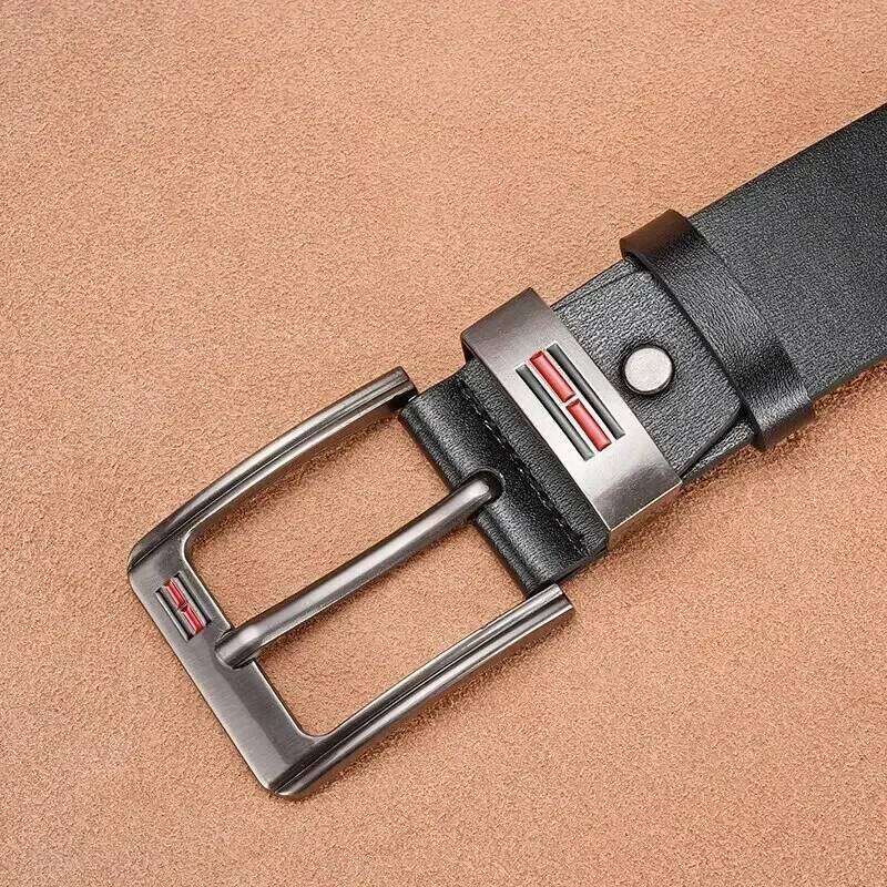 New Men's High Quality Buckle Jeans PU Casual Belts Business Cowboy Waistband Male Fashion Designer Men Belt Y260225