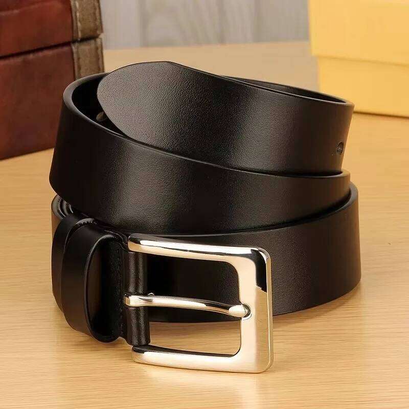 3.8cm Stainless Steel Buckle Anti Allergy Men Strap Genuine Leather Casual High Quality Belt Vintage Original Cowhide Y260225