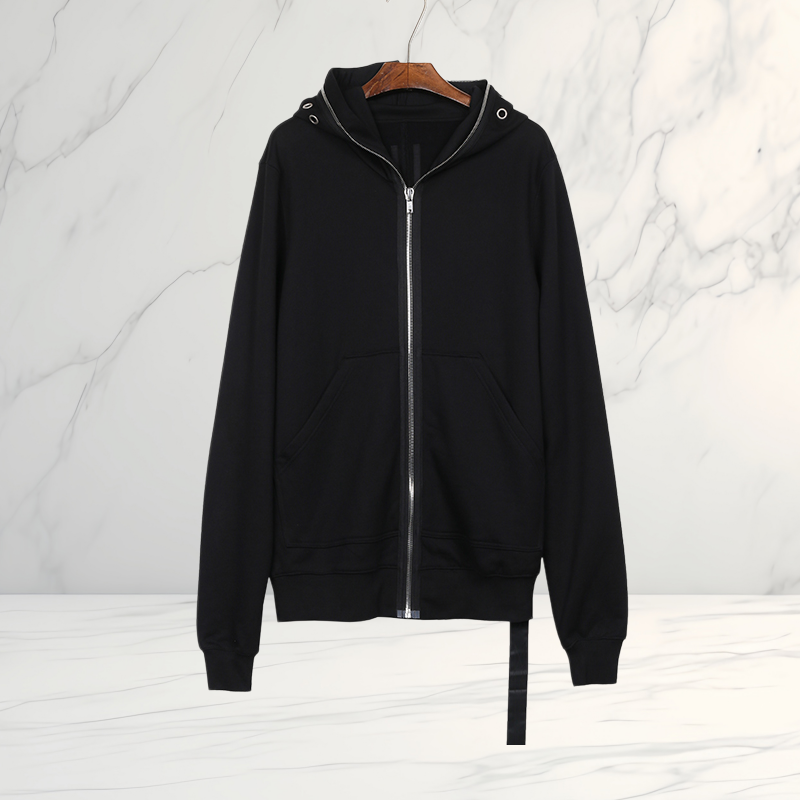 Casual Black Hooded Jacket - Ideal for Cool Season Layering