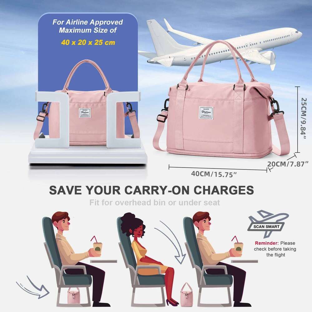 Ryanair Travel 40x20x25 Cabin Handbag Sports Bag, Portable Weekender for Men Women Expandable Fitness Hospital Bag Y260225