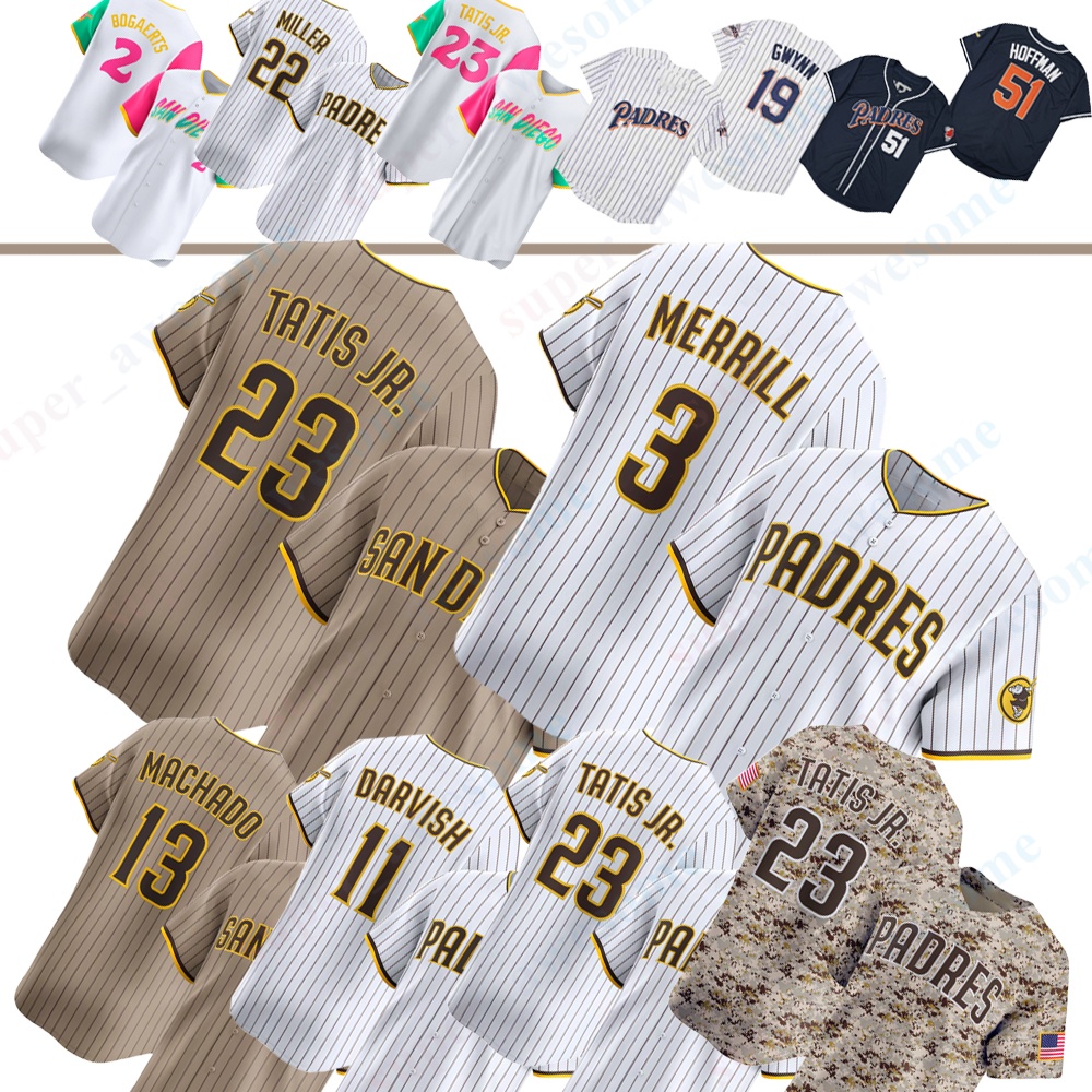 Padres Baseball Jersey Fernando Tatis Jr Manny Machado Jackson Merrill Jake Cronenworth Gavin Sheets Mason Miller Joe Musgrove Nick Pivetta Bogaerts Tony Gwynn