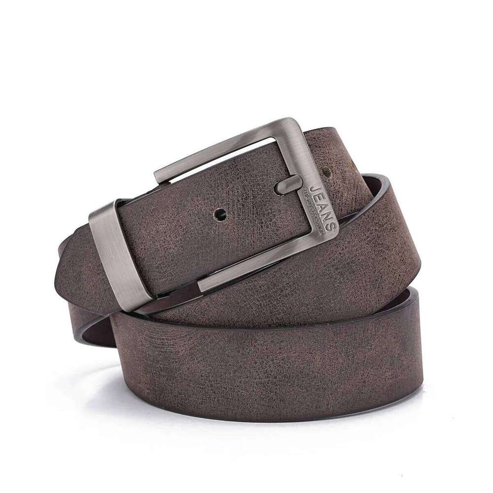New Men's High-Quality PU Leather Metal Pin Buckle Leisure Business Waistband Fashionable Male Accessory Designer Belt Y260225