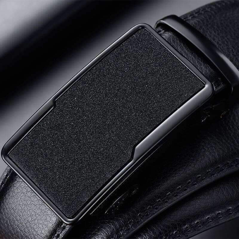 2023 New cow genuine leather men's belt cowhide strap male automatic for men black buckle belts Y260225