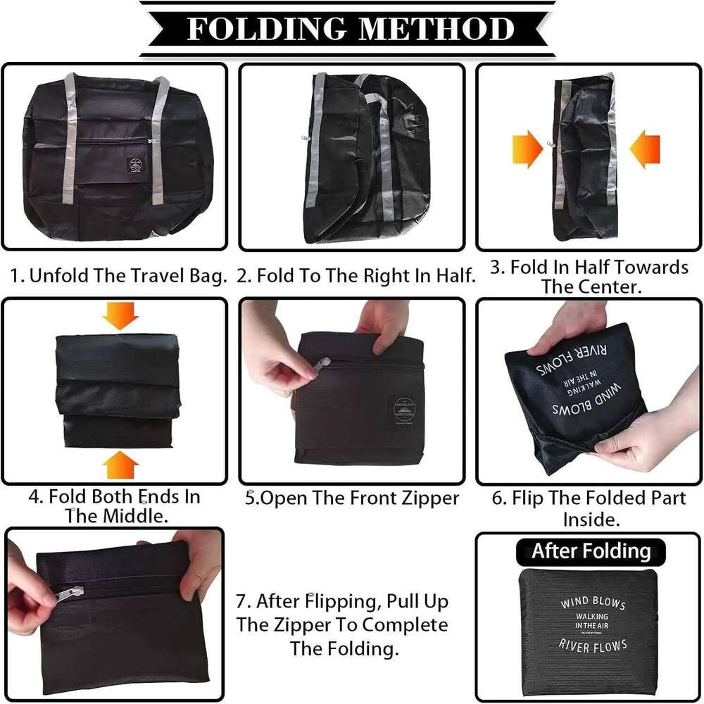 Carry on Luggage Foldable Sports Gym Weekender Overnight Bag Travel Duffel for Men Women Y260225