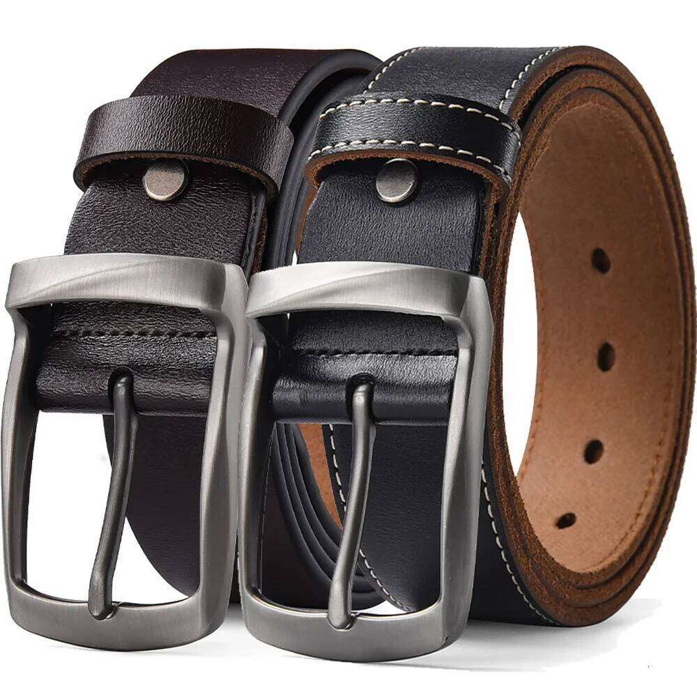 Large Size 105-140 150 160 170cm Cowhide Retro Men's Genuine Leather Needle Buckle Waistband Handmade Casual Trend Belt Y260225