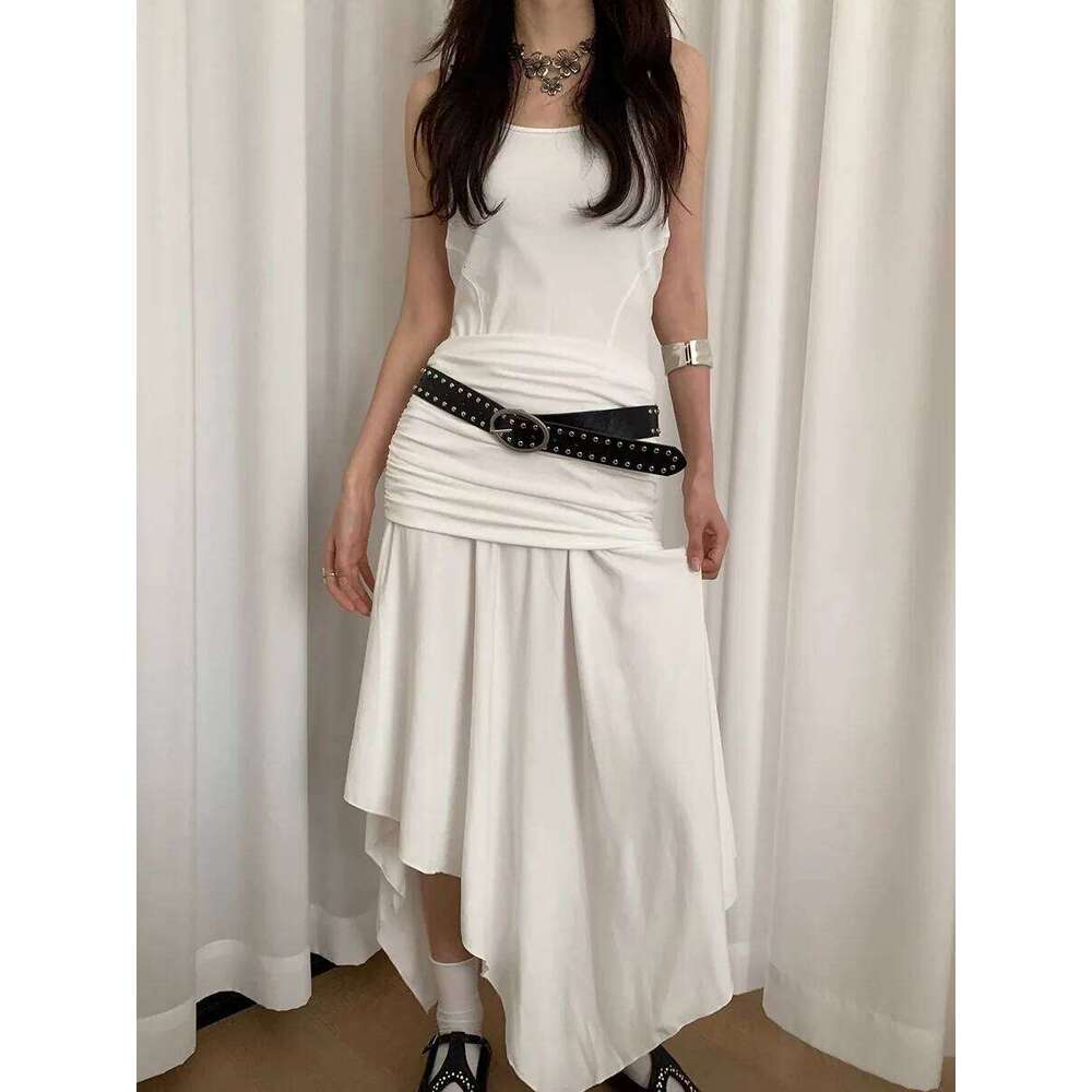 Bohemian Rivet Women 2024 New High-End Design Niche With Dress Y2K Belt Trend Y260225