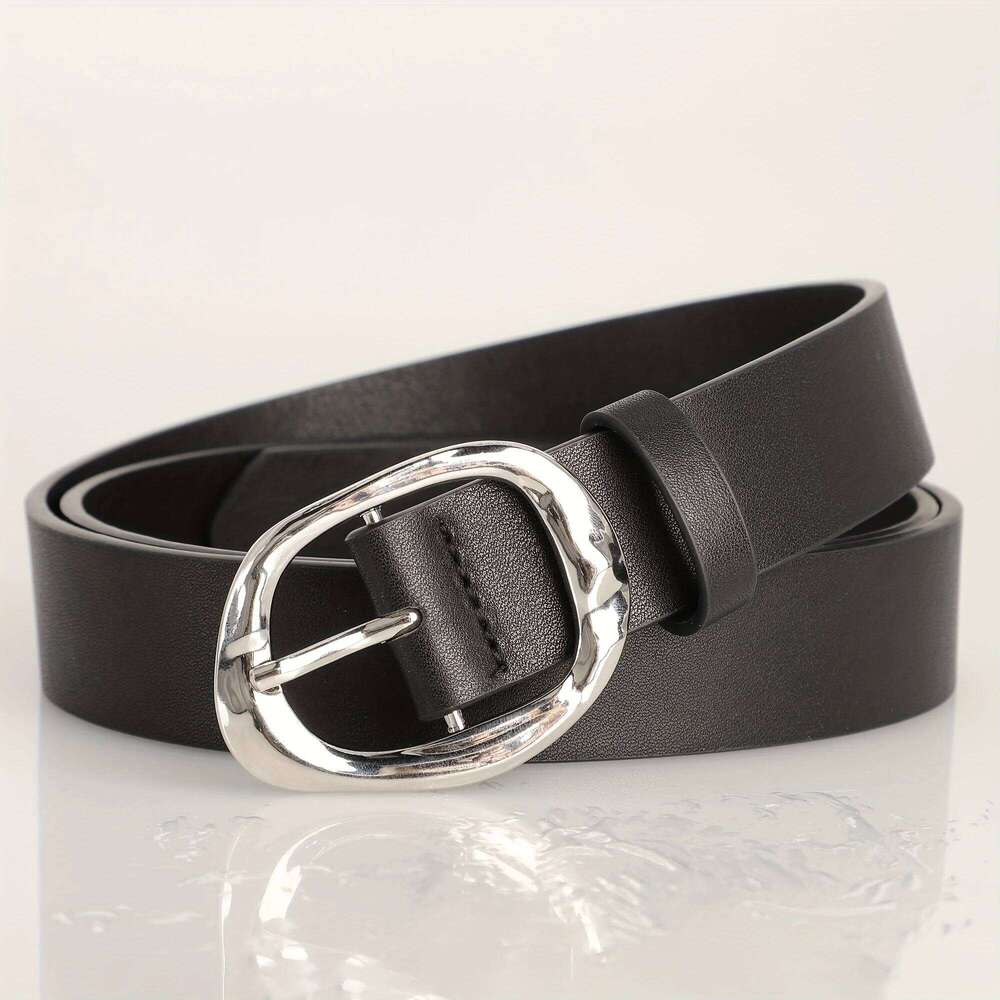 New Luxury Women's Belt Fashion Casual Classic Silvery Buckle Belts Plus Size - Pair with Jeans, Pants, Dress, For Ideal Gifts Y260225