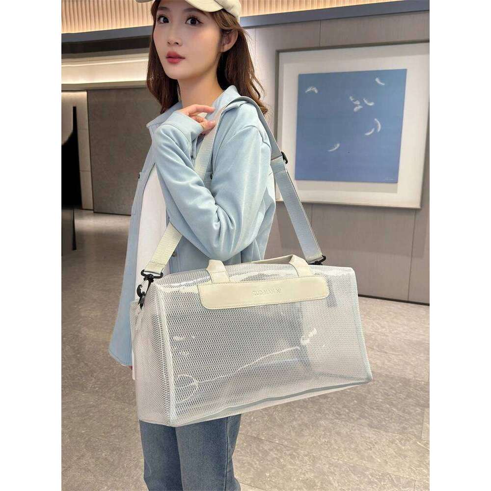Transparent Waterproof PVC Duffle Zipper Travel Storage Bag,Sports Fitness Bag, Large Capacity Handbag & Shoulder Bag Y260225