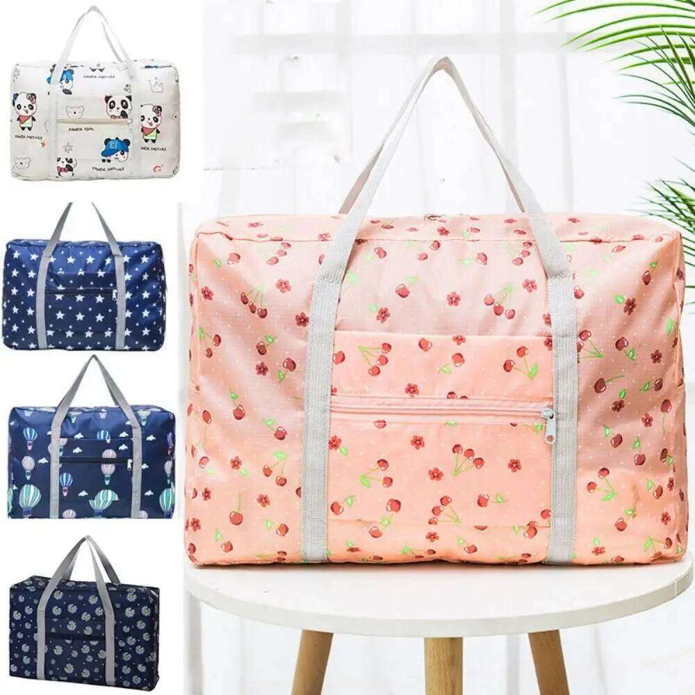 Large Capacity Carry-on Under The Seat Women Handbag Clothes Organizer Luggage Tote Foldable Travel Bag Y260225