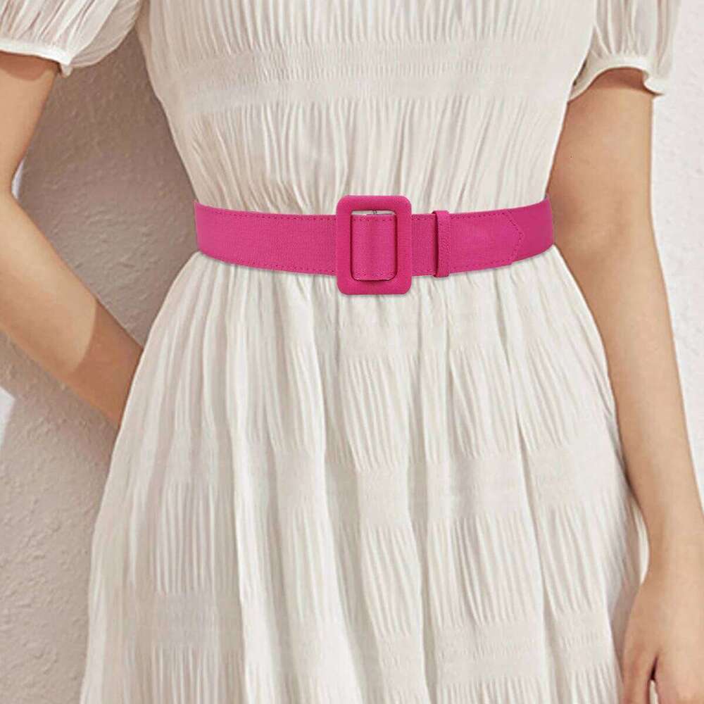 A women's smooth buckle design decoration dress waist belt versatile jeans for daily casual wear Y260225