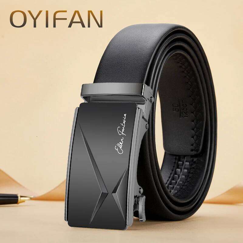 Men's Genuine Leather Business Automatic Fashion Designer Leisure Belt for Men Y260225