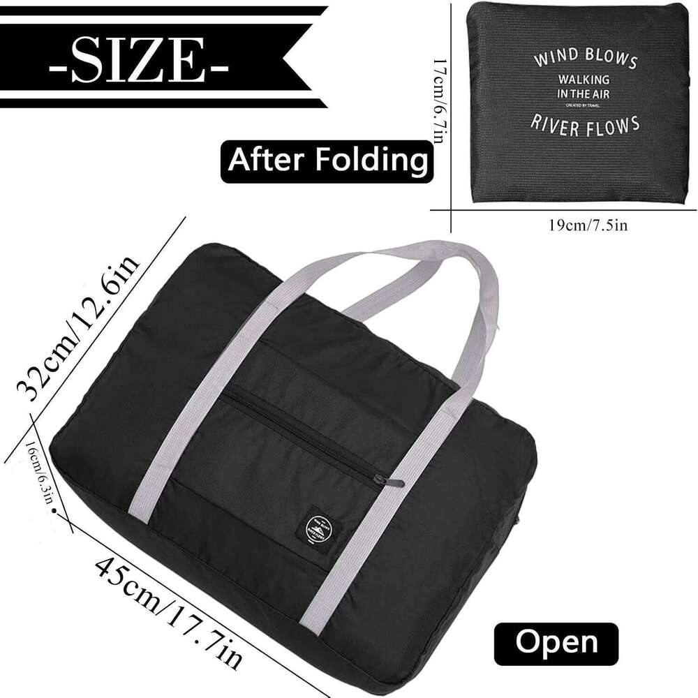 Carry on Luggage Foldable Sports Gym Weekender Overnight Bag Travel Duffel for Men Women Y260225