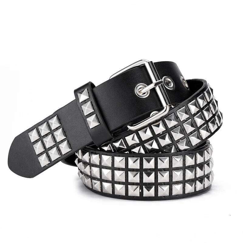 Men's and Women's Elegant Genuine Leather Belt Punk Style Jeans Dress Waist Accessory Y260225