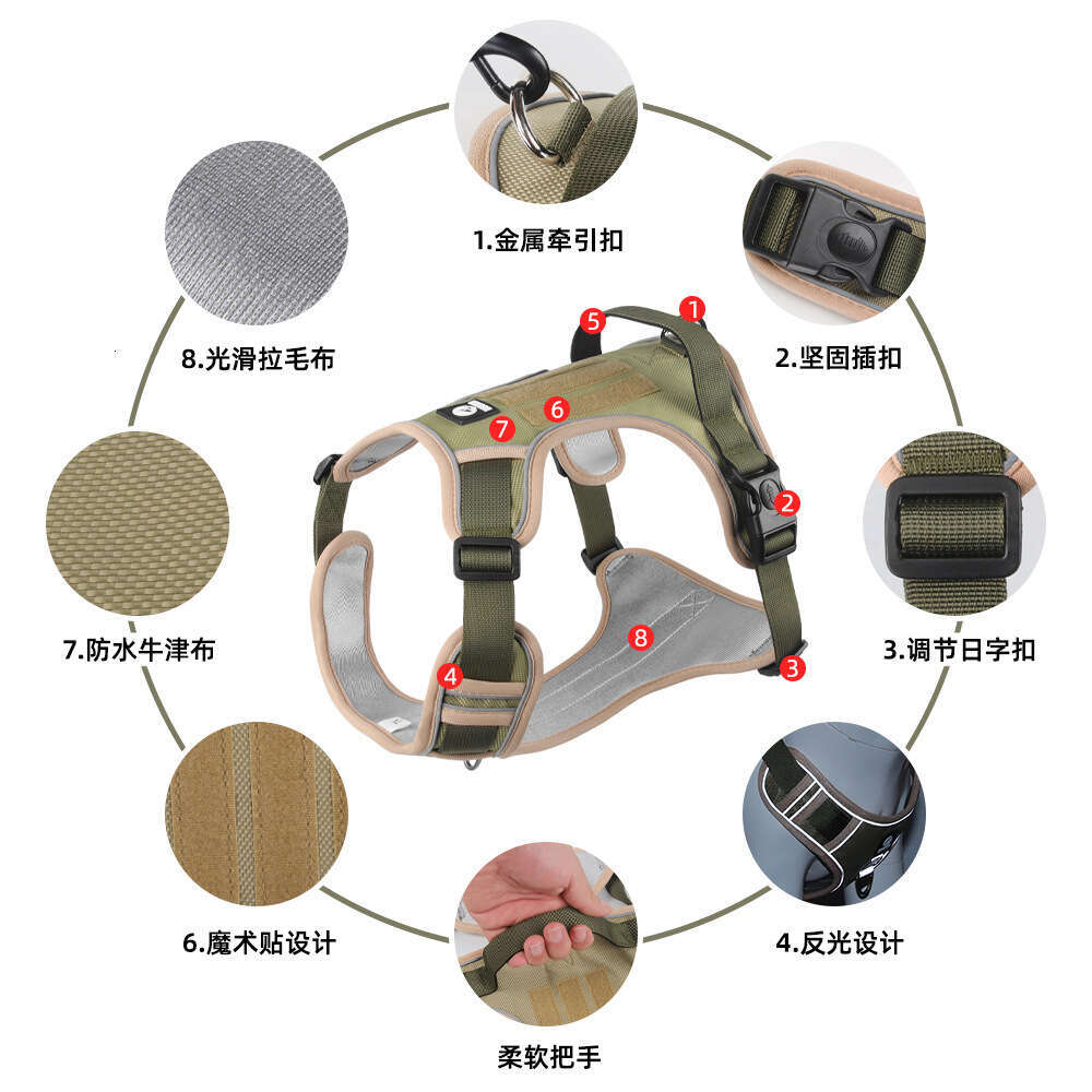 Famous brand Cross Border Explosion Proof Large Pet Anti Escape Leash Harness Dog Walking Rope pupakaIK