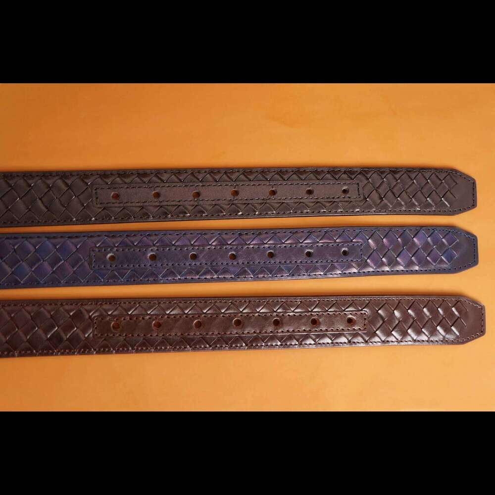 Premium Hand-woven Italian Cowhide Leather Men High-end Braided Luxury Belt for Office & Daily Wear 38mm Width Y260225