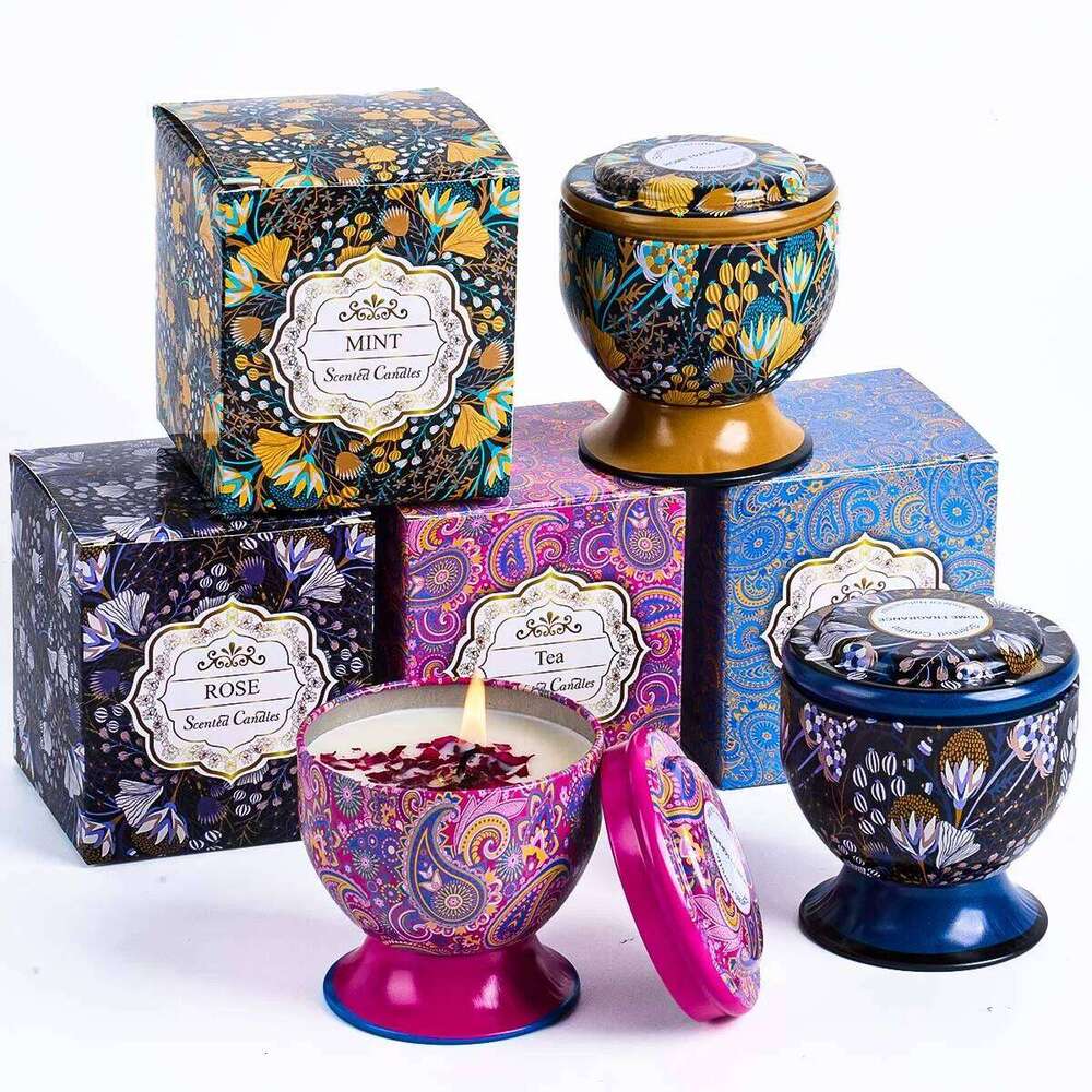 Valentine's Day Scented Jar Gift Goblet Dried Flower Fragrance Candle Smokeless Romantic Incense Wholesale Wedding Favor H260225