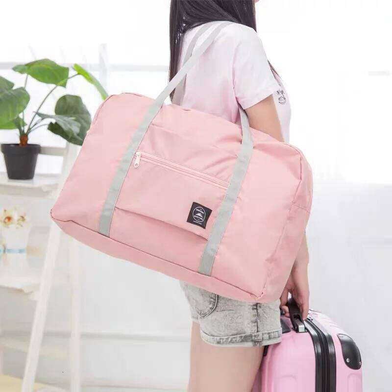 New Nylon Foldable Unisex Large Capacity Shoulder Bag Luggage Women WaterProof Handbags Travel Bags Y260225
