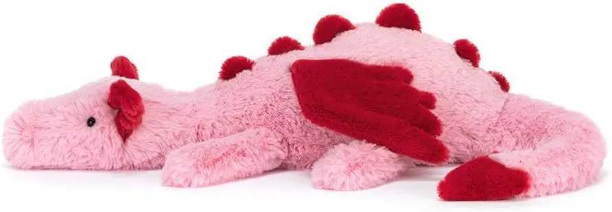 Dragon Plush Toy 20 inches Large Pink and Red Plush Toy X260225