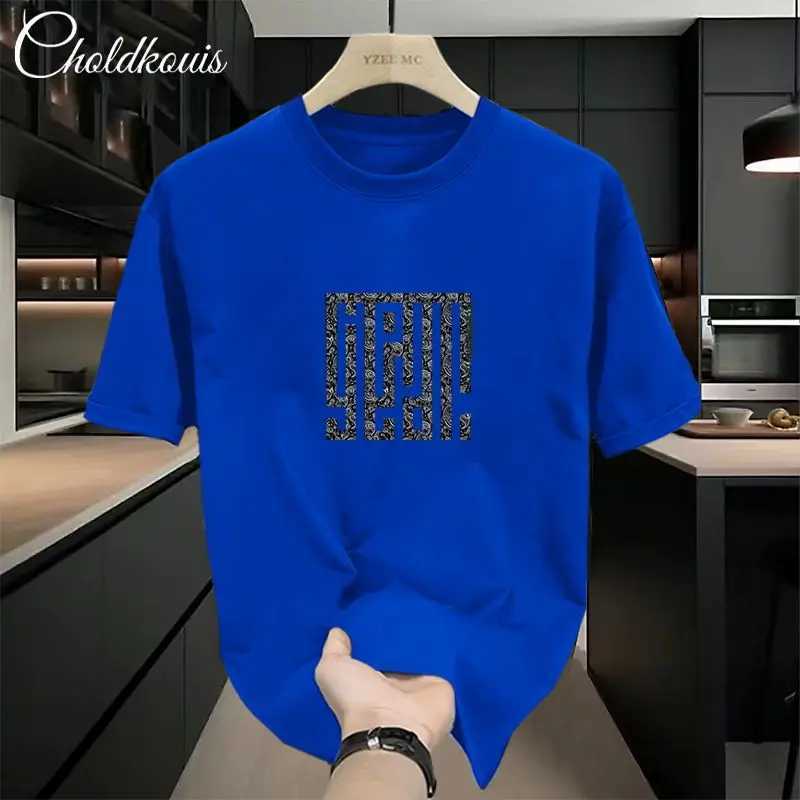 Men's Luxury Casual 3D Print T-Shirt Cotton Crew Neck Short Sleeve Loose INS Couple StyleT260225