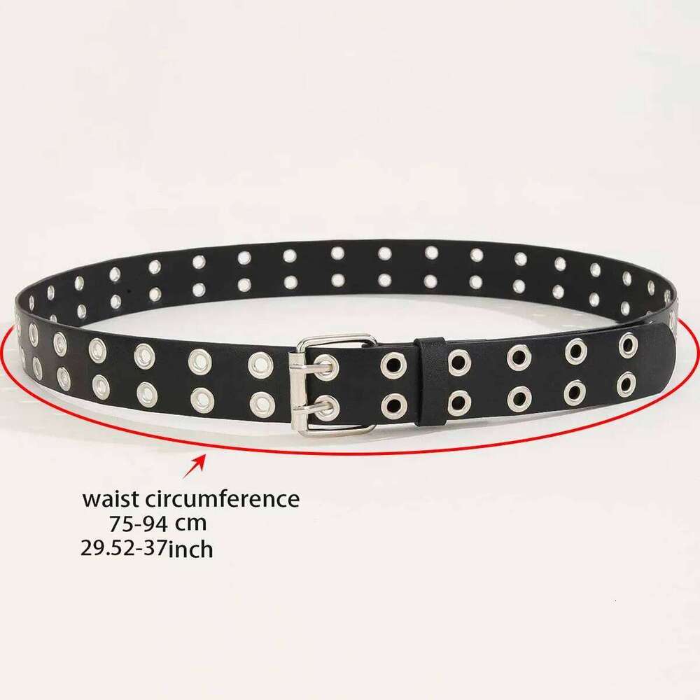 Ladies' fashionable paired with jeans, Gothic style studded decorative belt, waist cinching belt daily wear Y260225