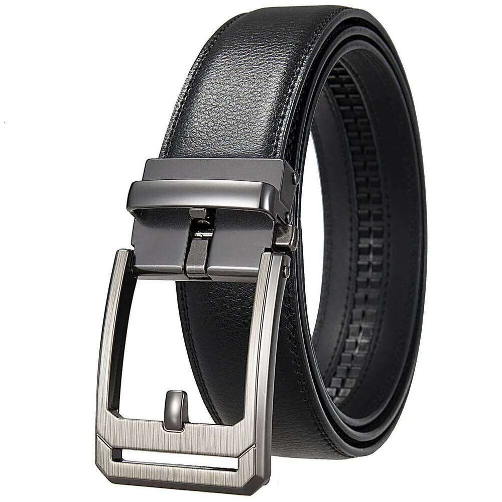 3.5cm Top Quality Genuine Leather Men's Automatic Buckle Fashion Luxury Designer Male Belt Black White Mens Belts Casual Y260225
