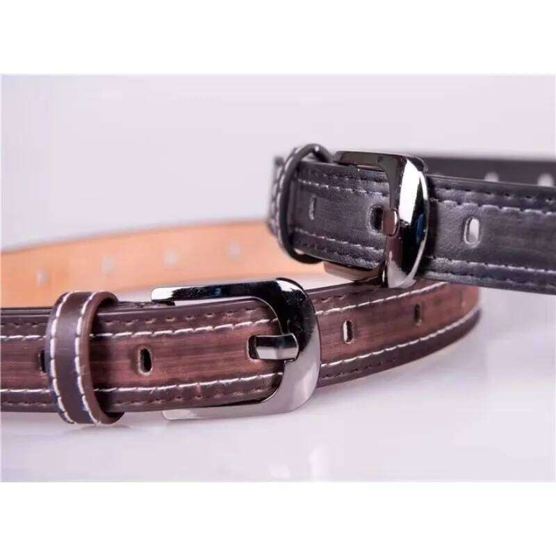 Fashion High Grade Waist Belts Boys Students Jeans Leather Strap Pin Buckle Teens Children Kids Hole Belt Y260225