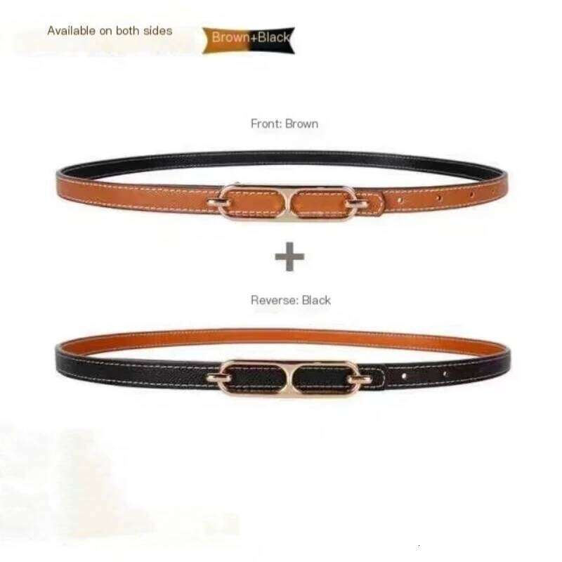 1.3cm Women's Reversible Multifunctional Durable Fashion Item Belt Y260225